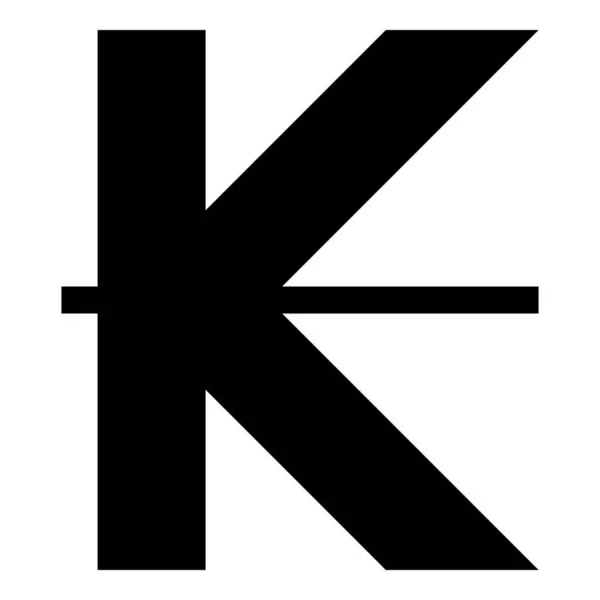 Εγγραφείτε Kip Σύμβολο Νόμισμα Λάος Εικονίδιο Μαύρο Χρώμα Διάνυσμα Εικόνα — Διανυσματικό Αρχείο