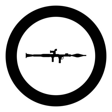 Bombalama askeri silah ikonu yuvarlak siyah renk vektör illüstrasyon görüntüsü katı ana hat biçimi basit