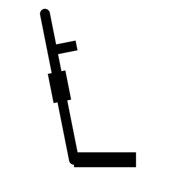 Metalldetektor Symbol Schwarze Farbe Vektor Illustration Bild Flachen Stil Einfach — Stockvektor