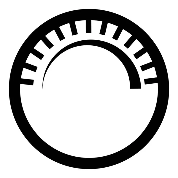 ノブの調整ハンドルのバリエーション値調整記号は レベルの概念調整ボタンのアイコンの黒のカラーベクトルのイラスト画像フラットスタイルシンプルな — ストックベクタ