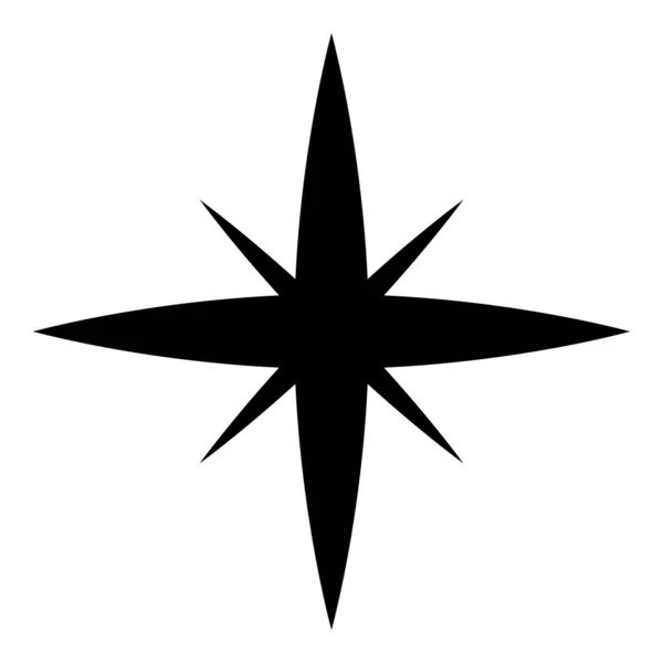 星星之火图标黑色彩色矢量图像平面样式简单 — 图库矢量图片