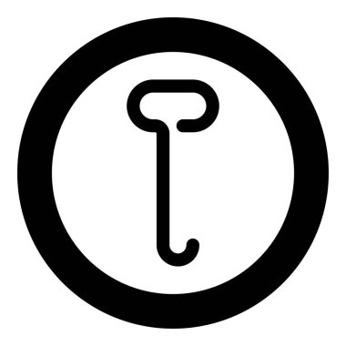 Kömür için metal şömine demiri nakliye ambarları el nakliye kutuları ahşap konsept ayak takımı ikonu dairesel siyah renk illüstrasyon resmi basit taslak çizim biçimi