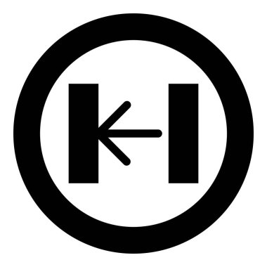 Turnstile turnike şaşırtma kapısı giriş kavramı güvenlik bariyeri erişim simgesi yuvarlak siyah renk vektör illüstrasyon biçimi basit dış hat biçimi