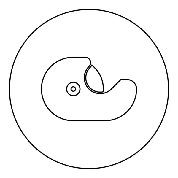 圆形圆形黑色矢量图形图形轮廓线条细线样式简约的苏格兰图标办公室分配器 — 图库矢量图片