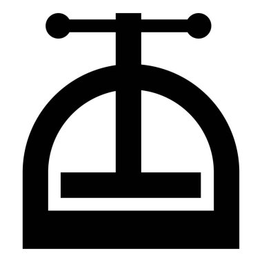 Elle basılan simge siyah renk vektör resimleme düz biçimi