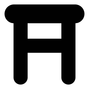 Tahta bacaklı tabut tahta ikon siyah renk vektör resimleme düz stili