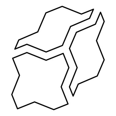 Kömür kömürü dış hat çizgisi simgesi siyah renk vektör illüstrasyon görüntüsü ince düz biçim