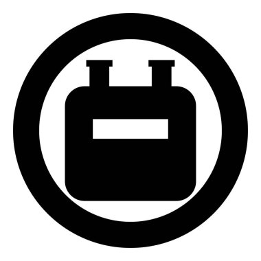 Gas meter account icon in circle round black color vector illustration image solid outline style simple
