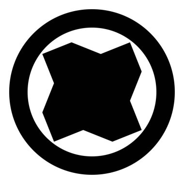 Kömür kömürü simgesi yuvarlak siyah renk vektör illüstrasyon resmi katı dış hat biçimi basit