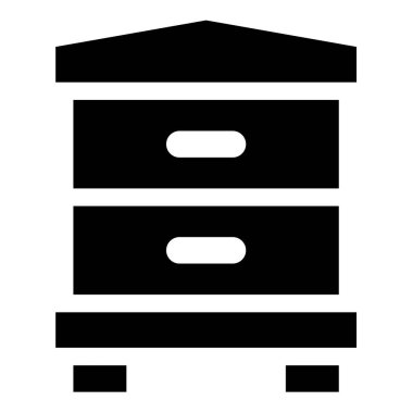 Arı kovanının arı kovanı apikülü konsept simgesi siyah renk vektör illüstrasyon basit düz resim biçimi