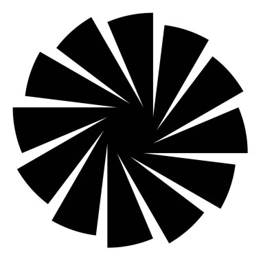 Spiral merdiven dairesel merdiven simgesi siyah renk vektör illüstrasyon düz resim biçimi