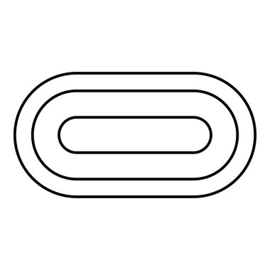 USB tip C gök gürültüsü arayüzü aydınlatma soketi konturu dış hat simgesi siyah renk çizim resmi ince düz düz biçim