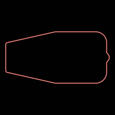 Neon türbinli uçak turbo makine jet motorlu uçak motor fan uçağı kırmızı renk vektör illüstrasyon görüntüsü düz ışık