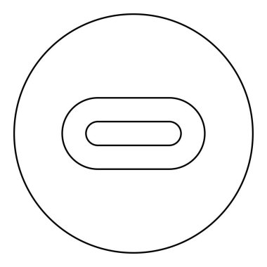 Katlanmış banyo peçetesi simgesi yığınının yuvarlak siyah renk vektör illüstrasyon çizelgesi ince çizgi çizgisi basit