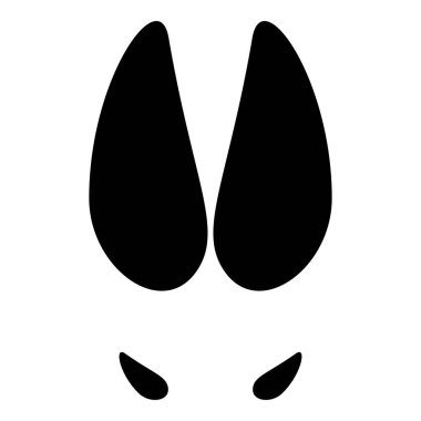 Yaban domuzu yaban domuzu simgesi. Siyah renk vektör illüstrasyon resmi düz stil.