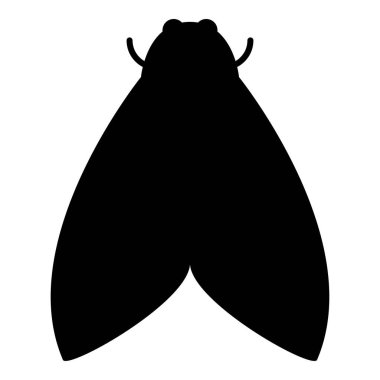 Güve kelebeği giysi ikonu siyah renk vektör illüstrasyon resmi düz biçim