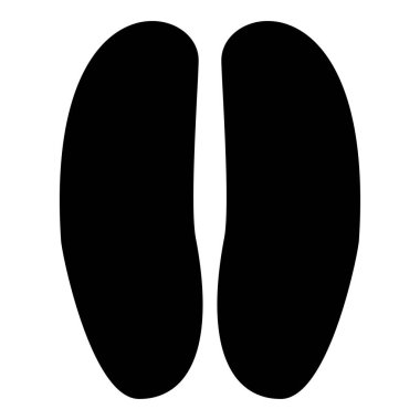 Toynak desenli inek ikonu siyah vektör illüstrasyon resmi düz stil