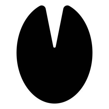 At kısrağı simgesinin toynak izi siyah renk illüstrasyon resmi düz biçim