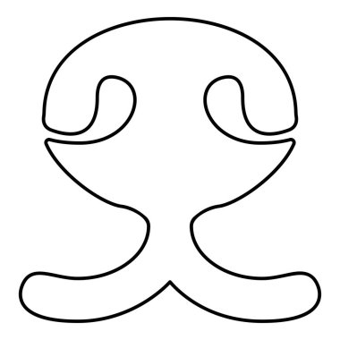 Köpeğin ağzı ve burnu köpek yavrusu konsepti veteriner köpek hatları ana hat ikonu siyah renk illüstrasyon görüntüsü ince düz stil