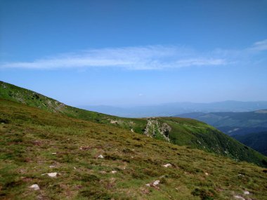 Karpatlar 'daki Dağların Manzarası Ukrayna yatay renkli fotoğraf