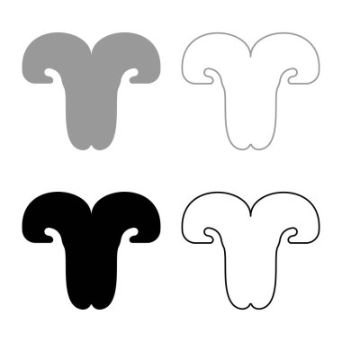 Cat 'in burnu kedi veteriner konsepti simge gri siyah renk vektör illüstrasyon görüntüsü basit düz çizgi dış hatları ince düz stil