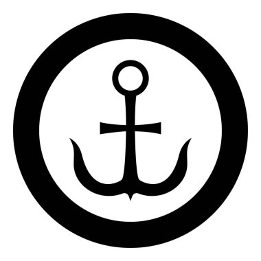 Çapraz çapraz çapraz dayanak noktası Ezici-Yagir simgesi yuvarlak siyah renk vektör illüstrasyon resmi katı dış hat biçimi basit