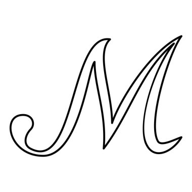 İmza sembolü sınır çizgisi simgesi simgesi siyah renk vektör illüstrasyon resmi ince düz biçimi basit