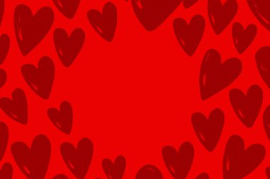 Creative heart-themed design celebrating Valentine's Day in bold colors clipart