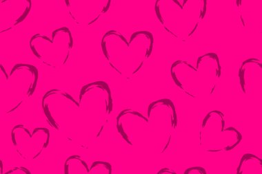 Bright pink heart shapes fill the background, evoking a fun and joyful atmosphere. clipart