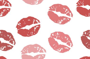 Dudak izleri pürüzsüz, sevgililer günü desenli.