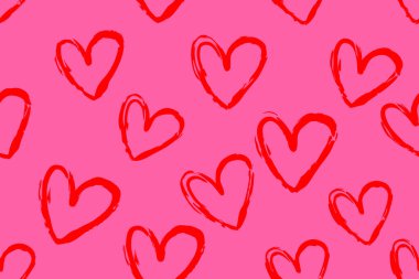 Kalpsiz arka plan, sevgililer günü desenli tasarım. Moda minimalist kalp arkaplanı
