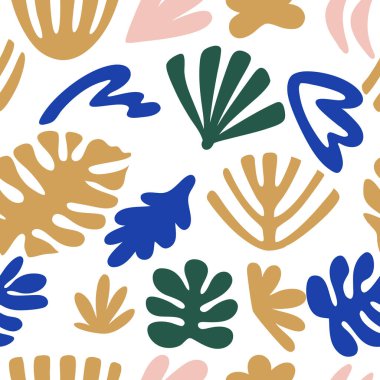 Soyut çiçek ve yaprak desenli titrek desenli arkaplan