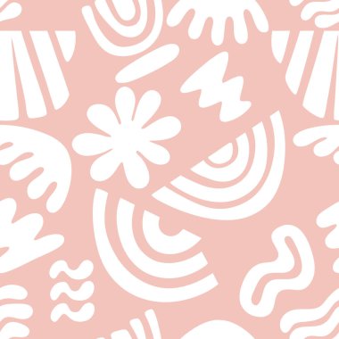 Soyut Renkli Organik Şekiller Deseni