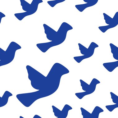 Pastel Kuşlar Kusursuz Desen