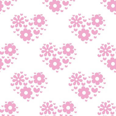 Trendi Çiçek Kalp Şablonu 