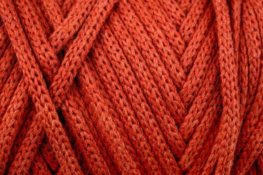 Kırmızı halatı kapat, halat dokusu arkaplan olarak