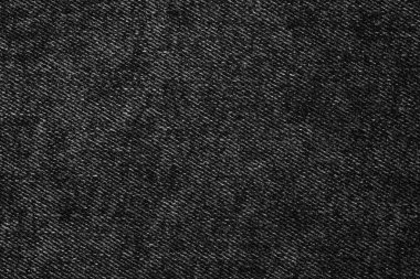 Klasik Dokuma Dokusuna sahip Siyah Denim Kumaşı