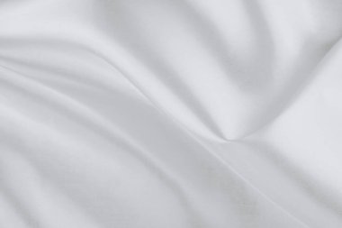 İpek beyaz kumaş desenli arkaplan, ipeğin beyaz dokusu 