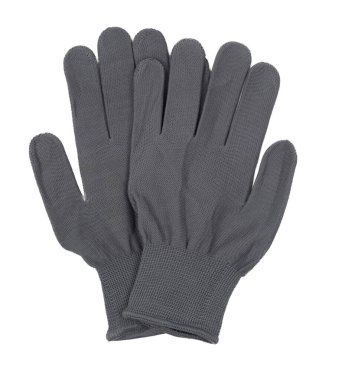 Gri Kumaş Eldivenleri beyazda izole edildi