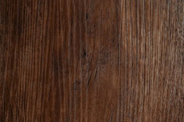 Koyu kahverengi ahşap arkaplan düz tahıl çizgileri ve doğal bitiş