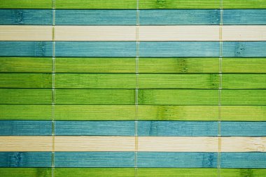  Plaj ya da spa yaşam tarzı tasarımı için mavi yeşil bambu paspas dokusu