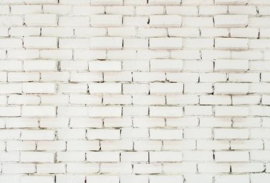 The pattern of white brick wall background.