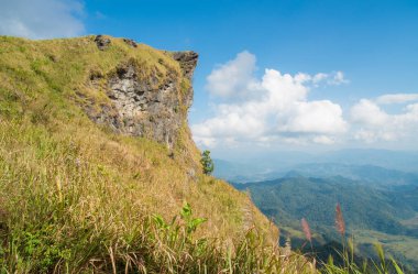 The beautiful landscape of Phu Chi Fah an iconic natural landmark in Chiang Rai province of Thailand.
