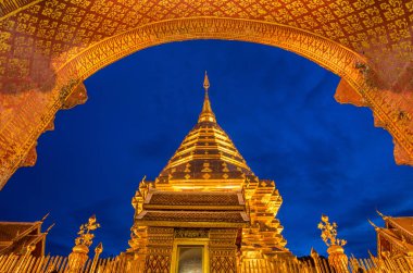 Wat Phra That Doi Suthep an iconic historical landmark in Chiang Mai the northern province of Thailand. The most popular for Buddhist people in Chiang Mai, Thailand.