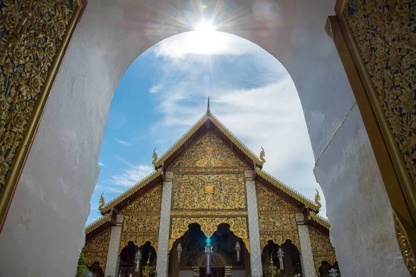 Wat Phra Hariphunchai Iconic Famous Temple Lamphun City Northern Thailand — Foto Stock