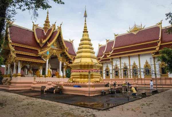 Wat Phra Chom Chan Viktige Pagoder Provinsen Chiangrai Thailand Hellige – stockfoto