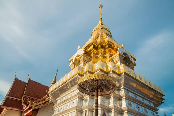 Prachtige Pagode Van Wat Phra Doi Saket Gelegen Het Doi — Stockfoto