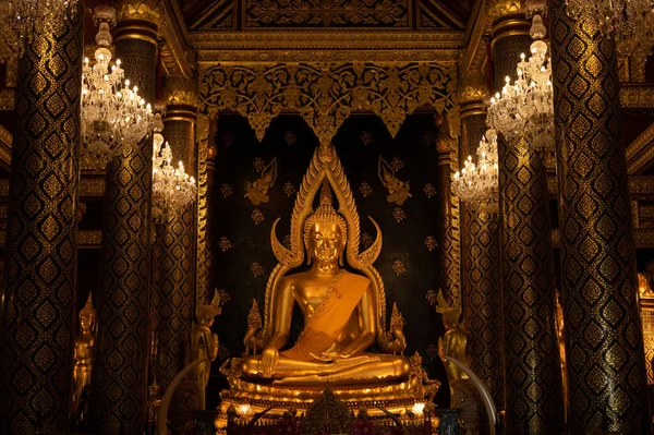 Gyönyörű Arany Buddha Található Wat Phra Sri Rattana Mahathat Templom — Stock Fotó