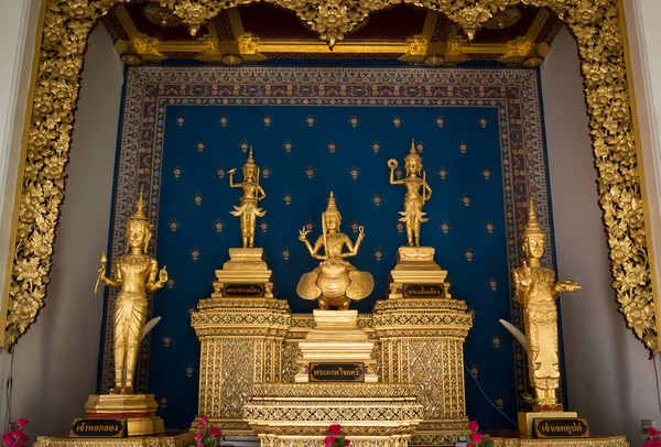 Groep Van Engel Standbeeld Bangkok Stad Pijler Heiligdom — Stockfoto