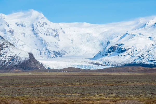 Vue Panoramique Glacier Skaftafell Dans Parc National Vatnajokull Dans Sud — Photo